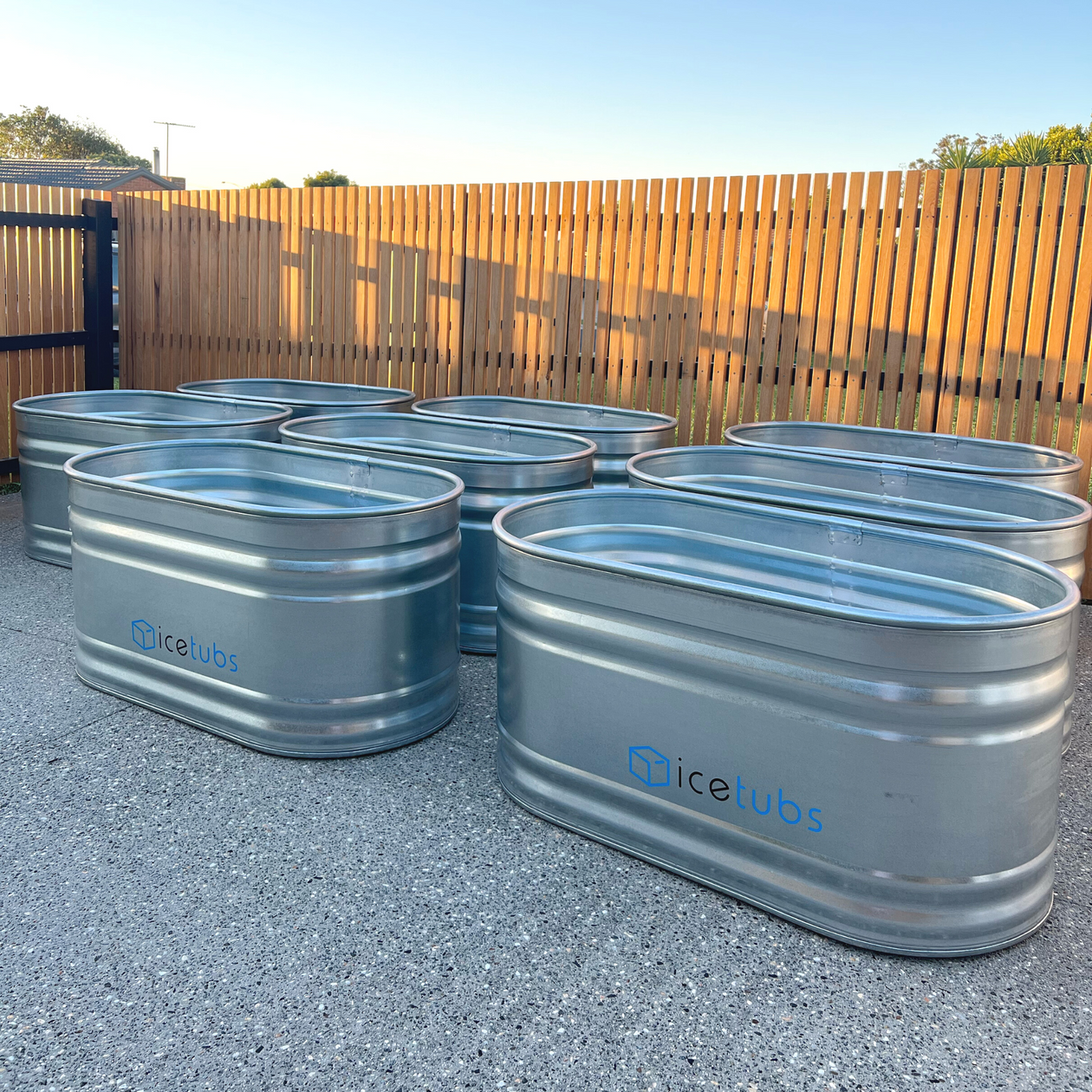Steel ice deals tub